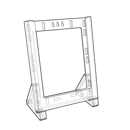 Modular Letter Brochure Holder. Inside Dimension 9"W, 10Pack Azar