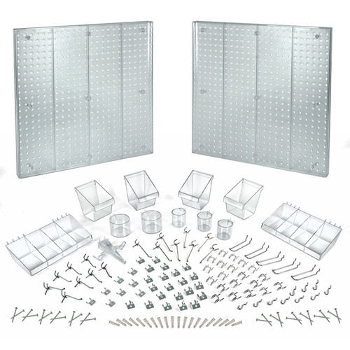 125-Piece Pegboard Organizer Kit (2 - 24"x24")