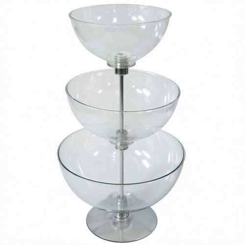 Three-Tier 10", 12" & 14" Bowl Counter Display