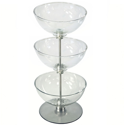 Three-Tier 10", 10" & 10" Bowl Display