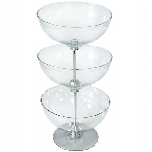 Three-Tier 12", 12" & 12" Bowl Display