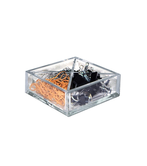 6" Square Tray Four Compartment Desk Organizer, GIFT SHOP