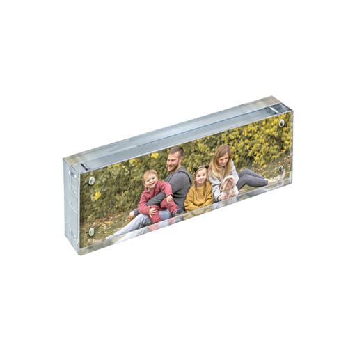 Clear Acrylic Magnetic Photo Frame Block 3" x 11" Vertical/Horizontal, GIFT SHOP