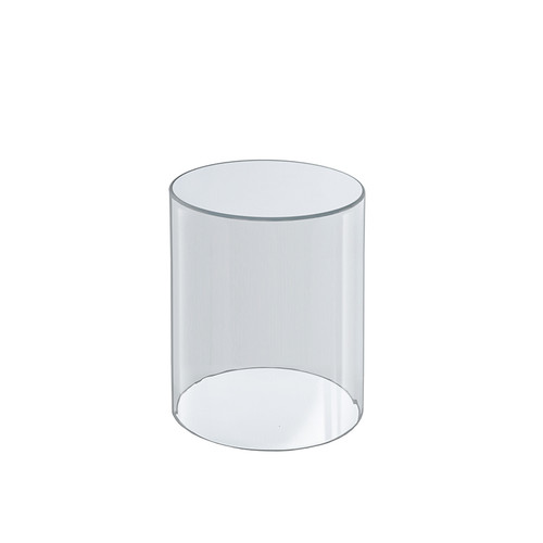 Clear Acrylic Cylinder, Plastic Round Container and Riser, 4"W x 8"H, GIFT SHOP