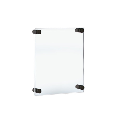 Floating Acrylic Wall Frame with Black Stand Off Caps: 11