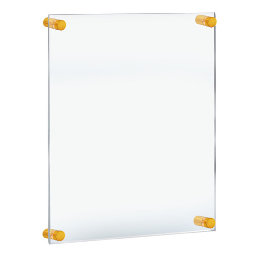 Floating Acrylic Wall Frame with Gold Stand Off Caps: 22