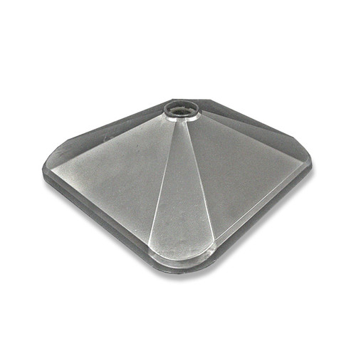 16" Square Silver Plastic Base