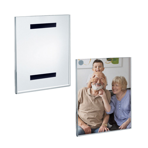 Clear Acrylic Magnet Back Sign Holder Frames 8" W x 10" H - Portrait / Vertical, 2-Pack, GIFT SHOP