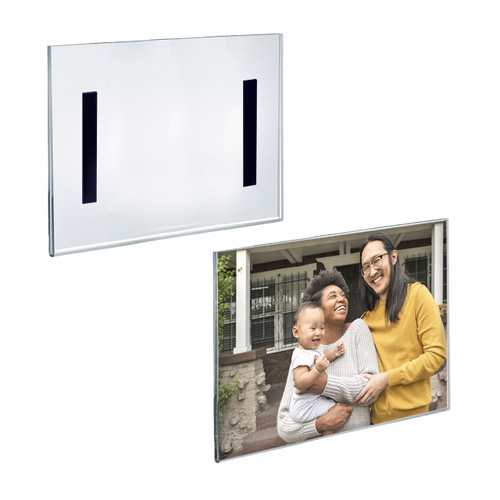 Clear Acrylic Magnet Back Sign Holder Frames 10" W x 8" H - Landscape / Horizontal, 2-Pack