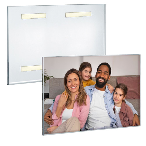 Self Adhesive Clear Acrylic Sign Holder Frame 14" W x 11" H - Landscape / Horizontal, 2-Pack