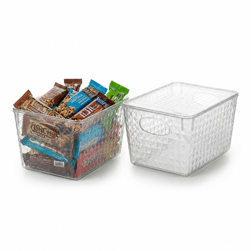 Medium Diamond Tote with Lid, Pack of 2