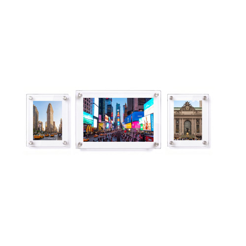 Gallery Wall Art Set of Three Floating Frames