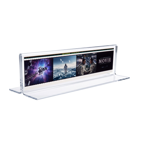 Bottom Load Clear Acrylic T-Frame for 70MM Film Strip, 8.5"W x 3"H