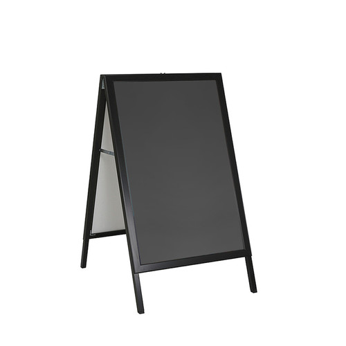 Small Black Slide In A-Frame Double-Sided Indoor/Outdoor Sidewalk Stand 22"W X 28"H