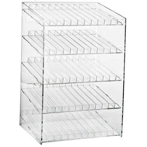 Five-Tier 60 Compartment Display, 12-Comp per Tier. Dimensions: 12"W x 8.5"D x 18.5"H