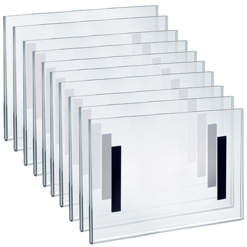 11"W x 8.5"H Sign Holder w/ Magnetic Strips, 10-Pack