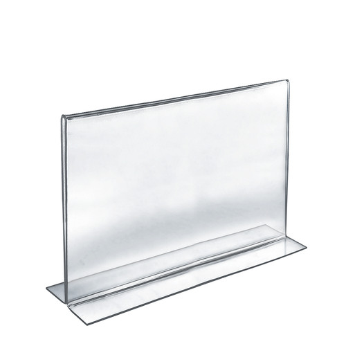 Bottom Loading Clear Acrylic T-Frame Sign Holder 6