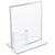 Clear Acrylic Double Sided T-Shape Sign Holder Frame with Attached Brochure Holder Pocket, Frame Size: 8.5"W x 11"H, 10-Pack