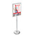 22"W x 28"H Two-Sided Slide-In Floor Stand on Chrome Base