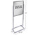 Poster Stand on Wide Base in SILVER