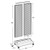 Two-Sided Double Pegboard Floor Display on Wheeled Base. Combined Panel Size: 32"W x 60"H