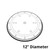 12" Wide Revolving Display Base-SLOPED CLEAR, 10-Pack