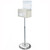 Extra Large White Box on Adjustable Pedestal Floor Stand w/ Pocket, Lock & Keys on Pedestal