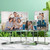The Elite Series: Large Acrylic Block Sign Holder on Chrome Stand for Counter 22"W x 6" H Graphic Size