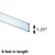 1.25"H Clear C-Channel. 6-Foot Length, 10-Pack