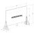 30" x 40" New Counter Acrylic Shield, Plexiglass Protective Panel, Splash Guard. New Support Stands. Adjustable Heights. Acrylic .1875" Thick, 2-Pack