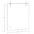 30" x 40" Hanging Adjustable Cashier Shield, Plexiglass Protective Panel, Splash Guard, 0.100" thick Acrylic Protective Barrier -Vertical/Horizontal, 2-Pack