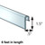 72"L x 0.5"W x 1.5"H Clear Gridwall Extrusion, 5-Pack
