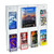 7 Pocket Multi Tier Wall Brochure Holder: 6 Trifold Size Pockets and 1 Letter Size Pocket Pegboard Wall Brochure Holder