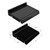 Black 6 Compartment Divider Bin Cosmetic Tray with Pushers - 6 Slots per Tray, 2-Pack