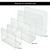 Small Clear Acrylic Desk File Holder for Books, Magazine, Folders and Mail, 4-Pack
