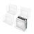 Small Clear Acrylic Desk File Holder for Books, Magazine, Folders and Mail, 4-Pack
