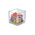 4" Deluxe Clear Acrylic Square Cube Bin for Counter, 2-Pack