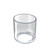 4" Dia. Deluxe Clear Acrylic Round Cylinder Bin for Counter, 2-Pack, GIFT SHOP
