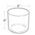 6" Dia. Deluxe Clear Acrylic Round Cylinder Bin for Counter, 2-Pack, GIFT SHOP
