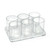 Six Cup Cylinder Deluxe Clear Acrylic Holder for Cosmetics and Pencils