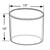 Clear Acrylic Cylinder, Plastic Round Container and Riser, 10"W x 10"H, GIFT SHOP