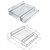 Azar Displays 225840-Tester-Tall-2PK Adjustable Tall Divider Bin Cosmetic Tray with Tester on Front and Spring Pushers - Customize Slot Size to Product, Clear, 2-Pack