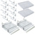 Azar Displays 225840-Tester-8Comp-2PK Clear 8 Compartment Divider Bin Cosmetic Tray with Tester Tray on Front and with spring Pushers - 8 Slots per Tray, 2-Pack