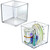6" Deluxe Clear Acrylic Square Cube Bin for Counter, 2-Pack