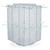 Four-Sided Revolving 14"W x 20"H Pegboard Counter Display w/ 32 4" Hooks
