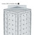 Four-Sided Revolving 4"W x 12"H Pegboard Counter Display w/ 16 2" Hooks