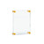 Floating Acrylic Wall Frame with Gold Stand Off Caps: 8.5" x 14" Graphic Size, Overall Frame Size: 12.5" x 18"