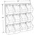 12 Small Bucket Peg Wall Accessory Organizer Set 24"W x 24"H Pegboard Panel, GIFT SHOP