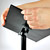 Black Pedestal Sign Holder for Floor 8.5" x 11" Swivel Frame for Portrait/Landscape on Straight Pole Stand