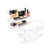 Stackable Narrow Pantry Storage Bin Clear Organizer, 4-Pack